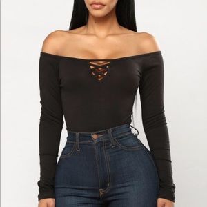 Lace Up Off Shoulder